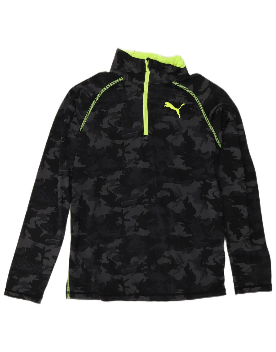 Top della tuta pullover da bambino PUMA 9-10 anni medio nero mimetico