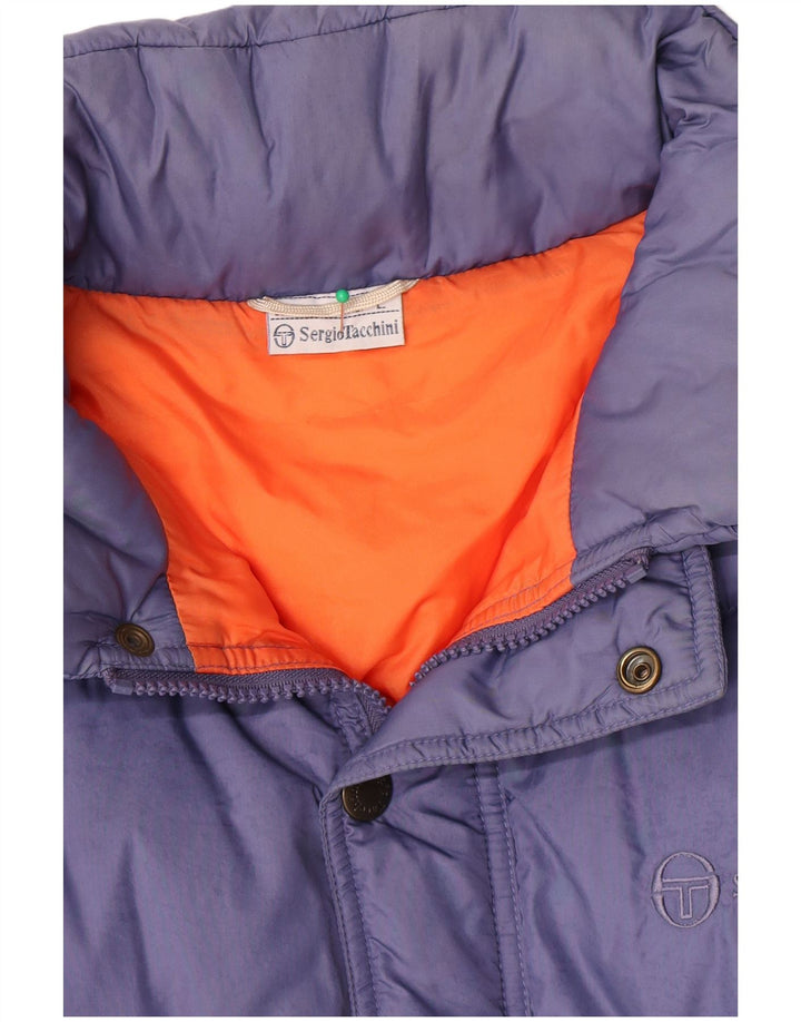 Giacca imbottita con cappuccio da uomo Sergio Tacchini UK 40 Large Blu in poliammide