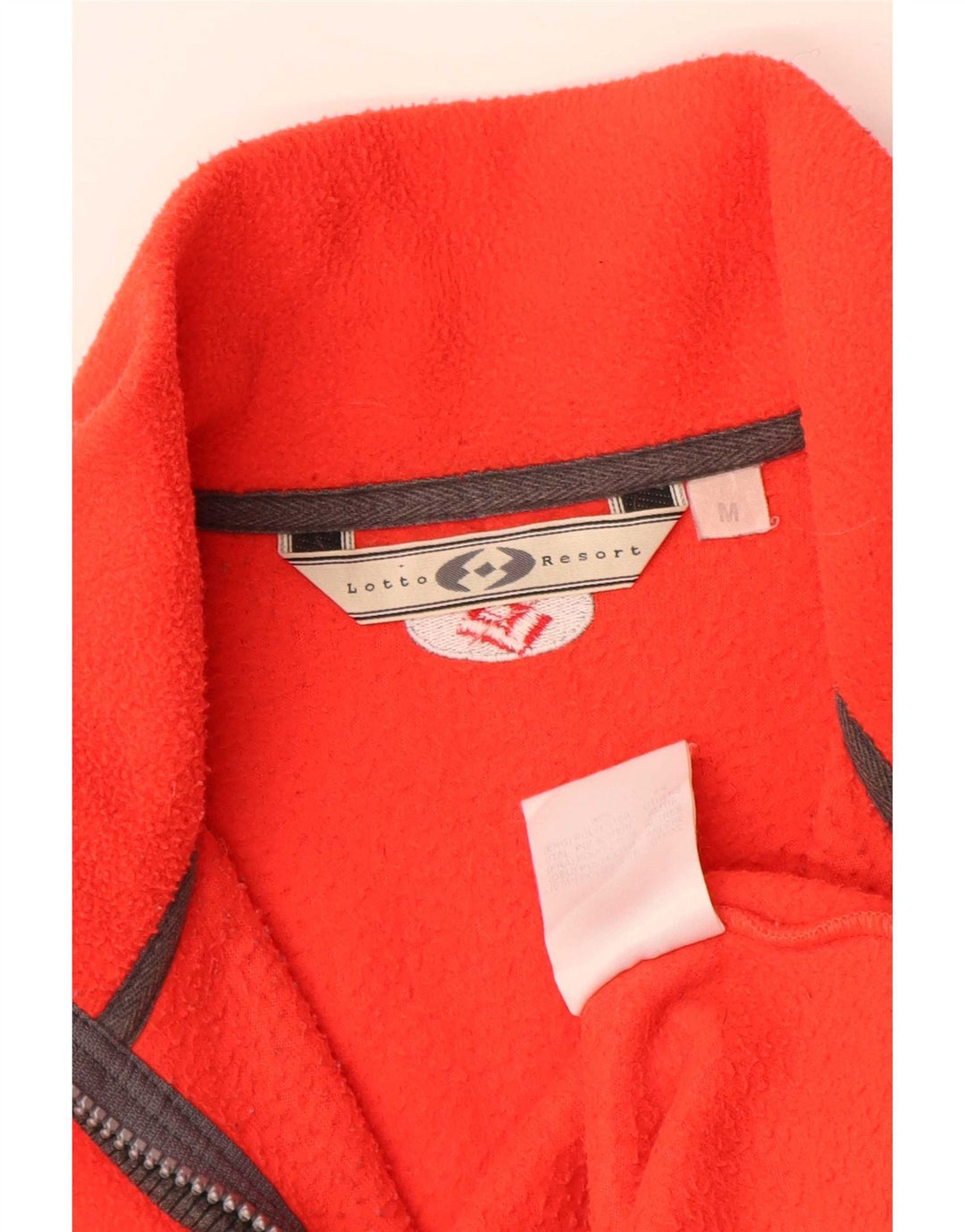 Maglione in pile da donna con collo grafico e zip Lotto UK 14 Poliestere arancione medio