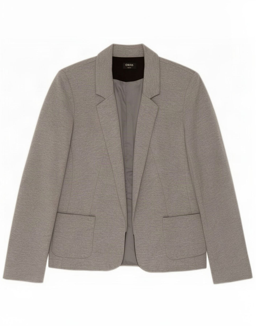Giacca blazer aperta da donna Oasis UK 8 piccola poliestere grigio