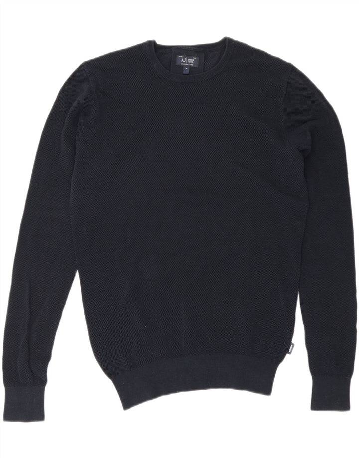 Maglione maglione girocollo da uomo Armani Jeans cotone medio blu navy