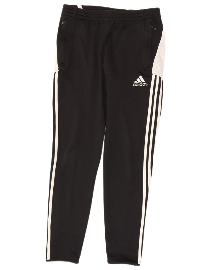 Pantaloni da tuta ADIDAS Climalite da uomo, grandi, in poliestere color block nero