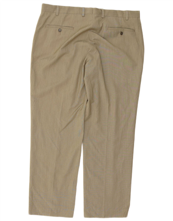 RALPH LAUREN Pantaloni da abito dritti da uomo W38 L30 Poliestere beige
