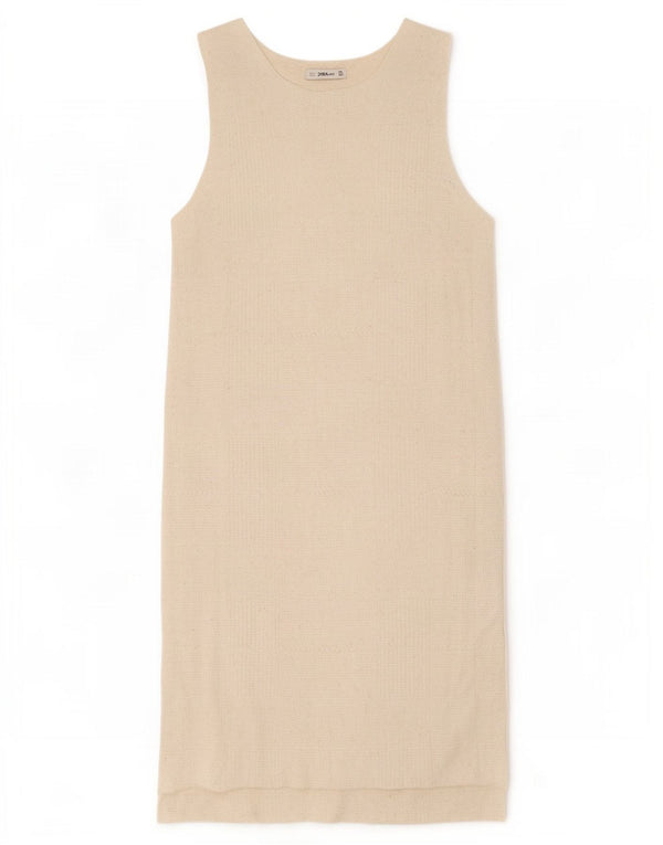 Vestito lungo senza maniche da donna Zara UK 10 piccolo acrilico grigio