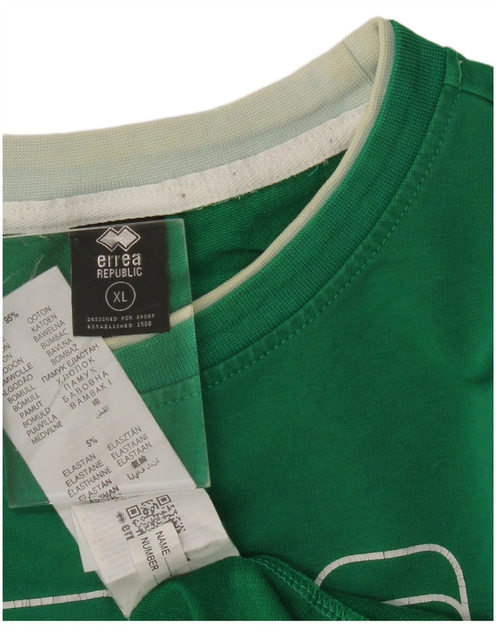 ERREA Mens Graphic Sweatshirt Jumper XL Green Cotton