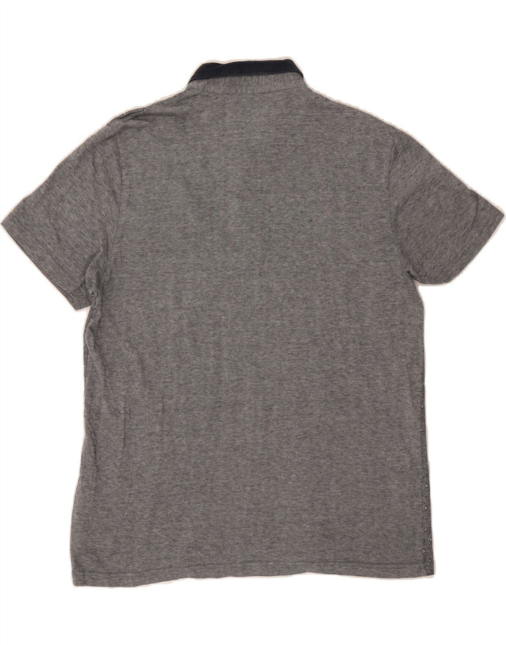 TED BAKER Mens Polo Shirt Size 6 2XL Grey Spotted Cotton Vintage Ted Baker and Second-Hand Ted Baker from Messina Hembry 