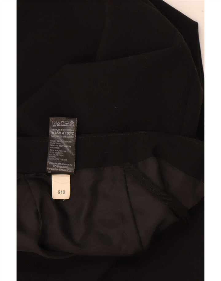 Gonna a tubino da donna Marks & Spencer UK 16 grande W34 poliestere nero