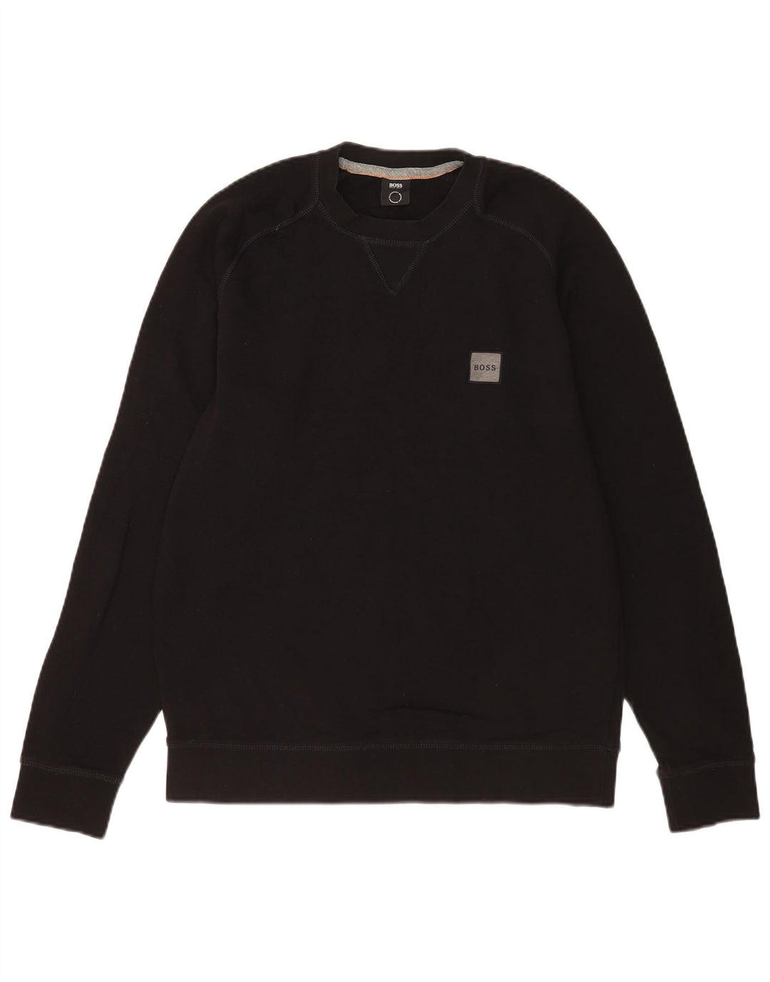 Felpa da uomo Hugo Boss maglione medio cotone nero