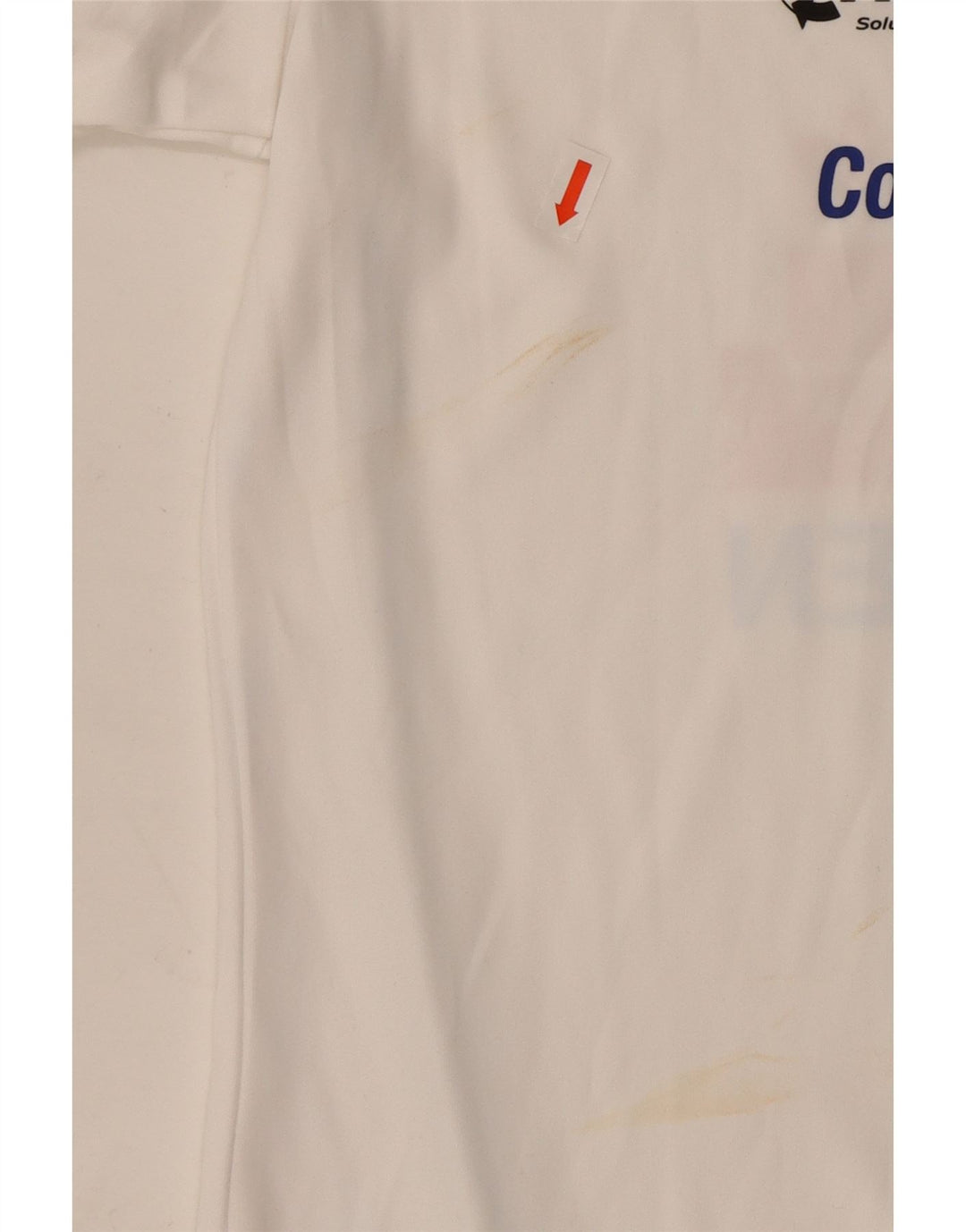 T-shirt grafica ADIDAS da uomo Climalite, piccola, in poliestere bianco