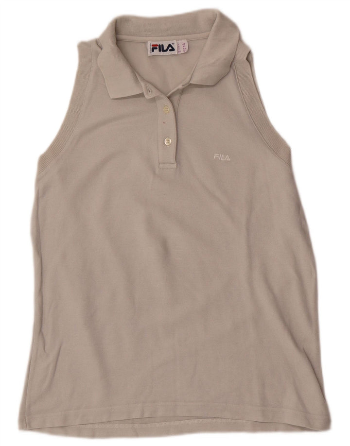Polo senza maniche da donna Fila US 12 Large Grigia