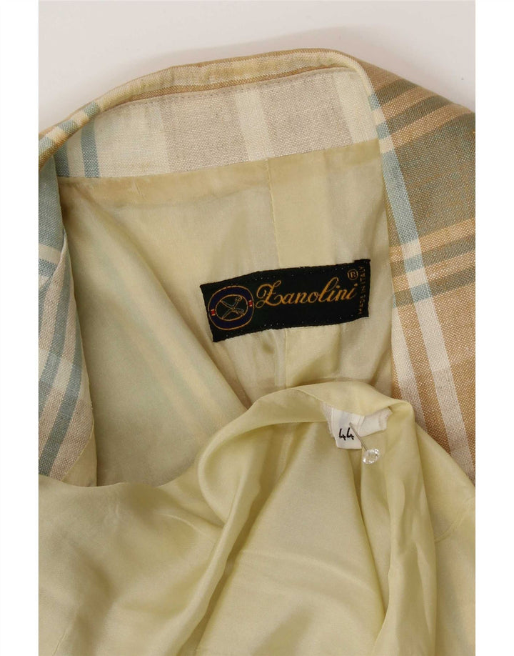 Giacca Blazer Donna Manica Corta Lanolini IT 44 Medium Multicolore Check