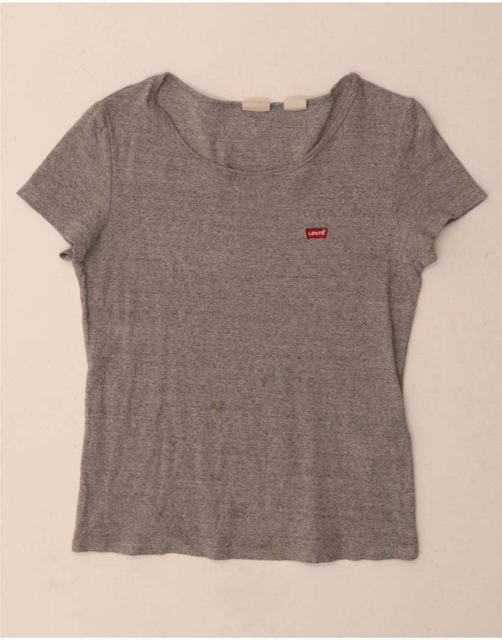 T-shirt da donna Levi's Top UK 12 Cotone screziato grigio medio