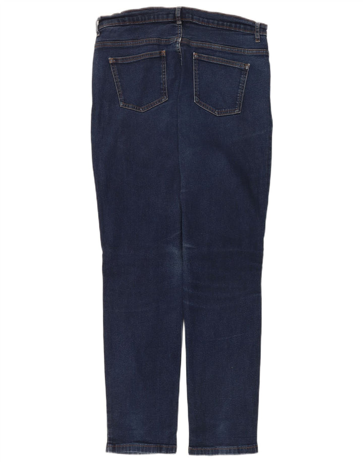 Jeans dritti regolari da donna Marks & Spencer UK 16 Large W34 L28 Blu navy