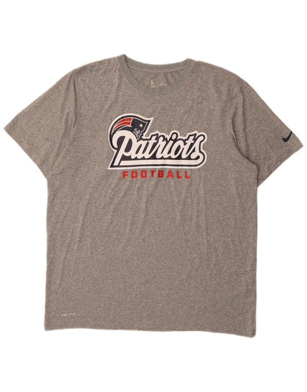 T-shirt grafica da uomo Nike New England Patriots XL grigia chiazzata