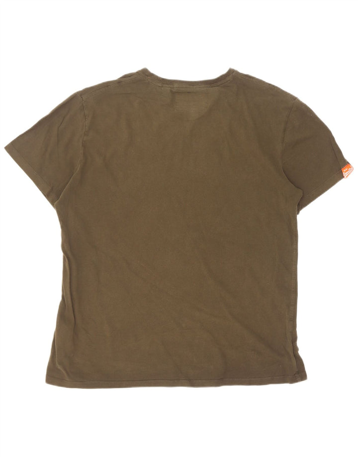 T-shirt da uomo Superdry Top XL in cotone kaki