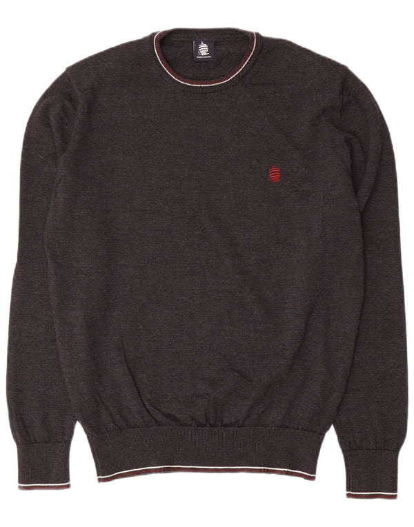 Marina Yachting Mens Crew Neck Jumper Sweater Large Grey Colourblock