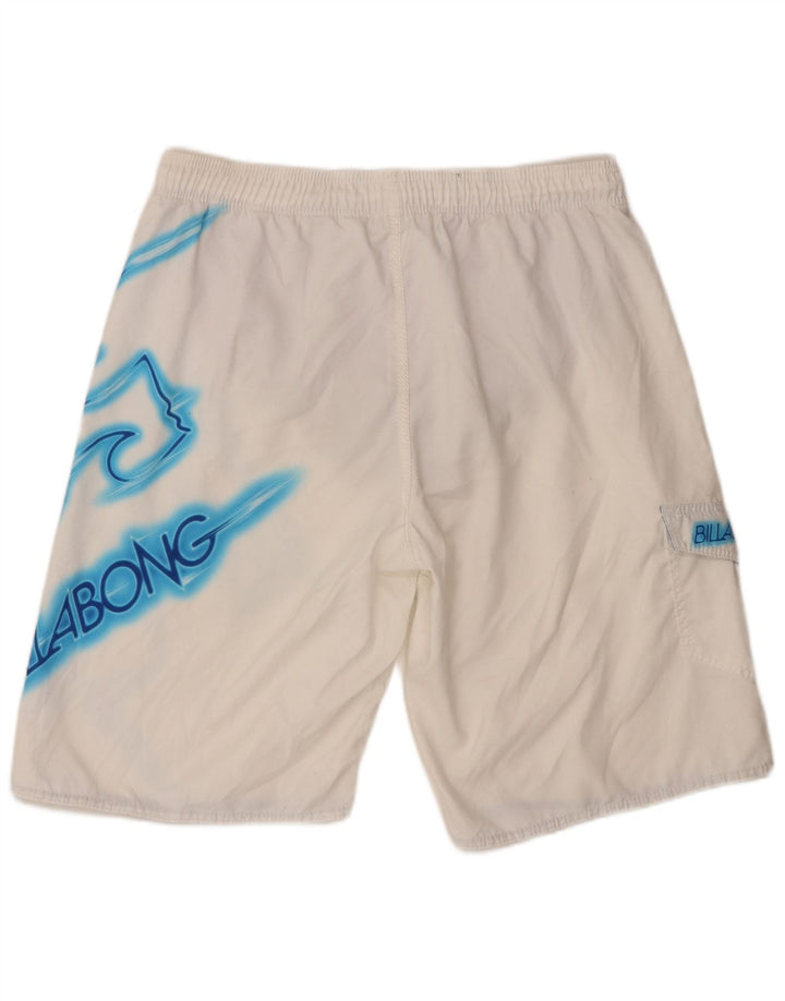 Pantaloncini da bagno grafici da uomo Billabong 2XL poliestere bianco