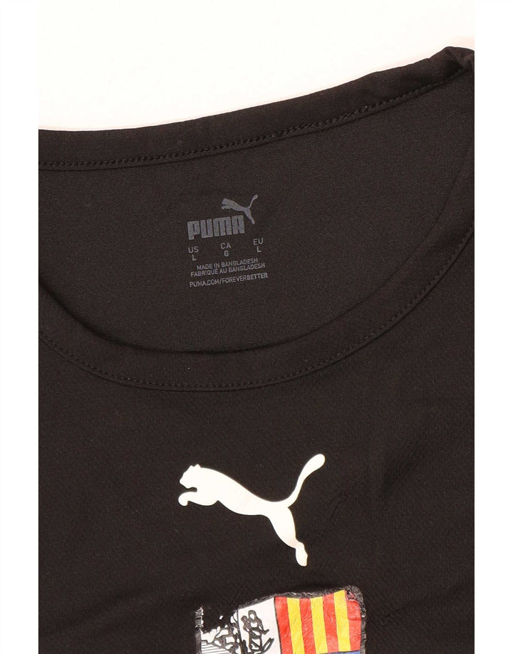 T-shirt grafica da uomo Puma Top Large nera color block