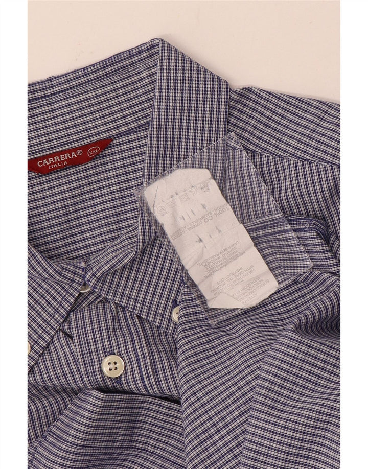 Camicia da uomo Carrera 2XL in cotone a quadri blu