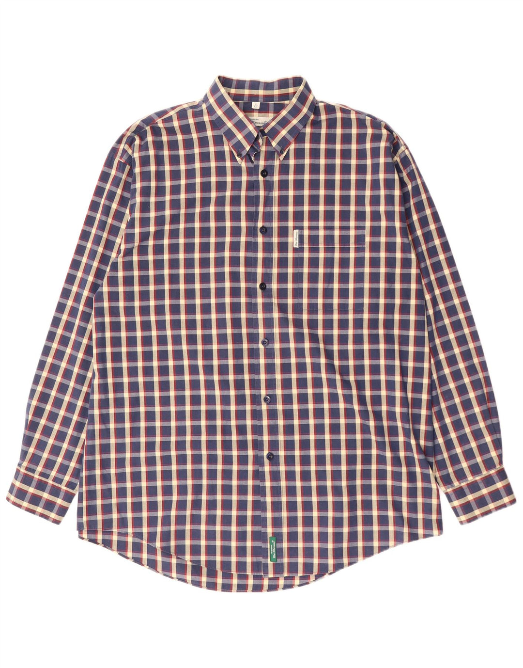 Camicia da uomo St. Bernard XL in poliestere a quadri blu navy