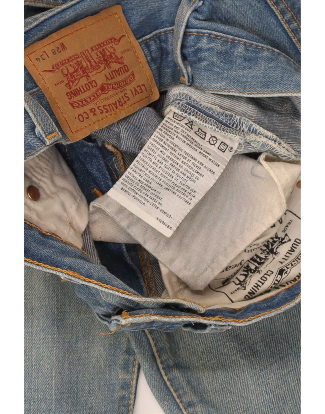 Jeans Levi's da uomo a vita alta W28 L34 cotone blu