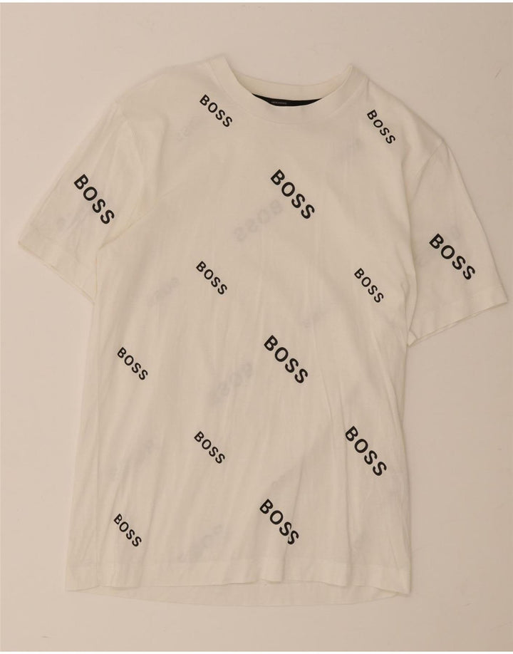 T-shirt grafica da uomo Hugo Boss Top piccola in cotone bianco