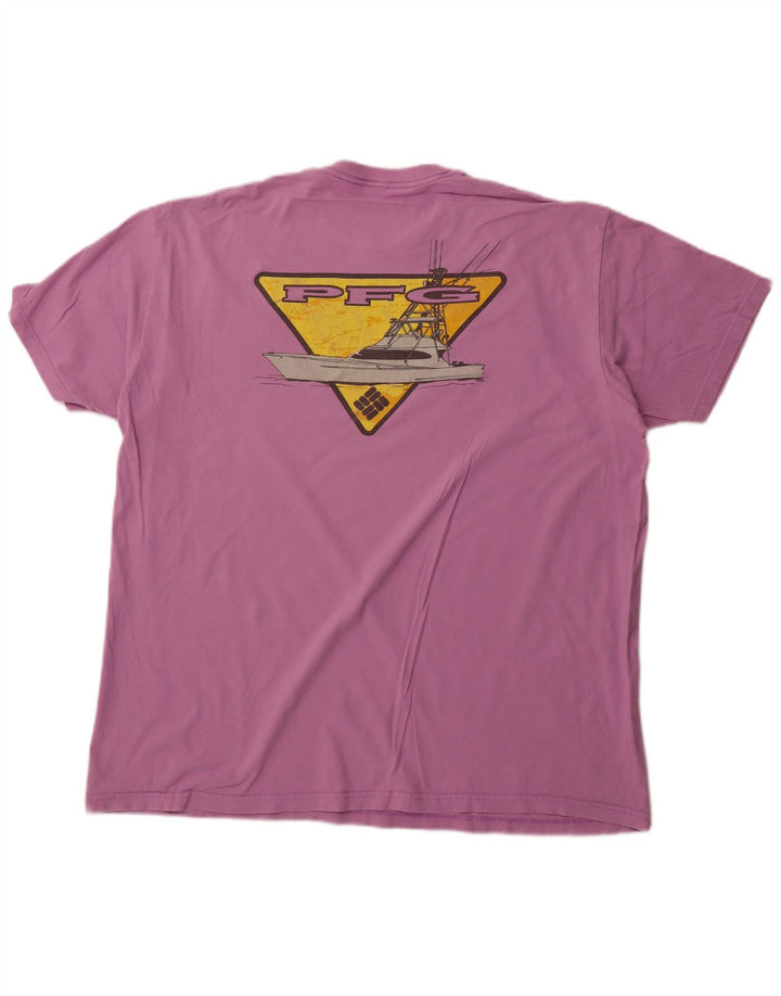 T-shirt grafica da uomo COLUMBIA Top 2XL cotone viola
