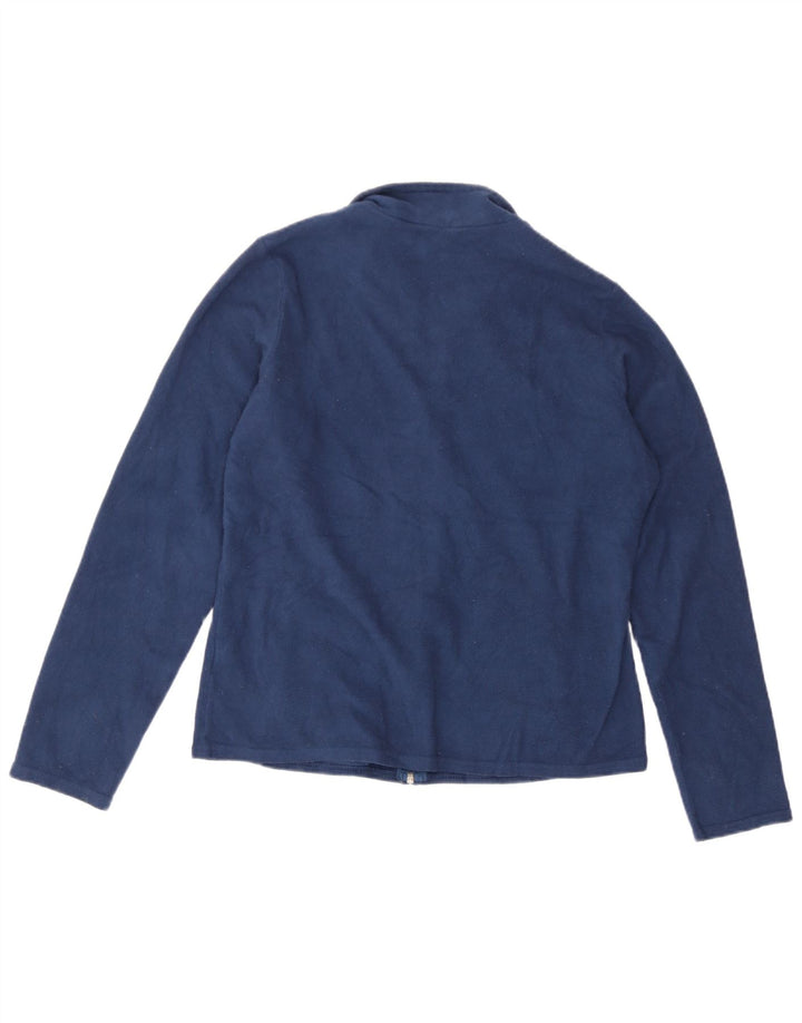 Giacca in pile da donna Marks & Spencer UK 14 poliestere blu navy medio