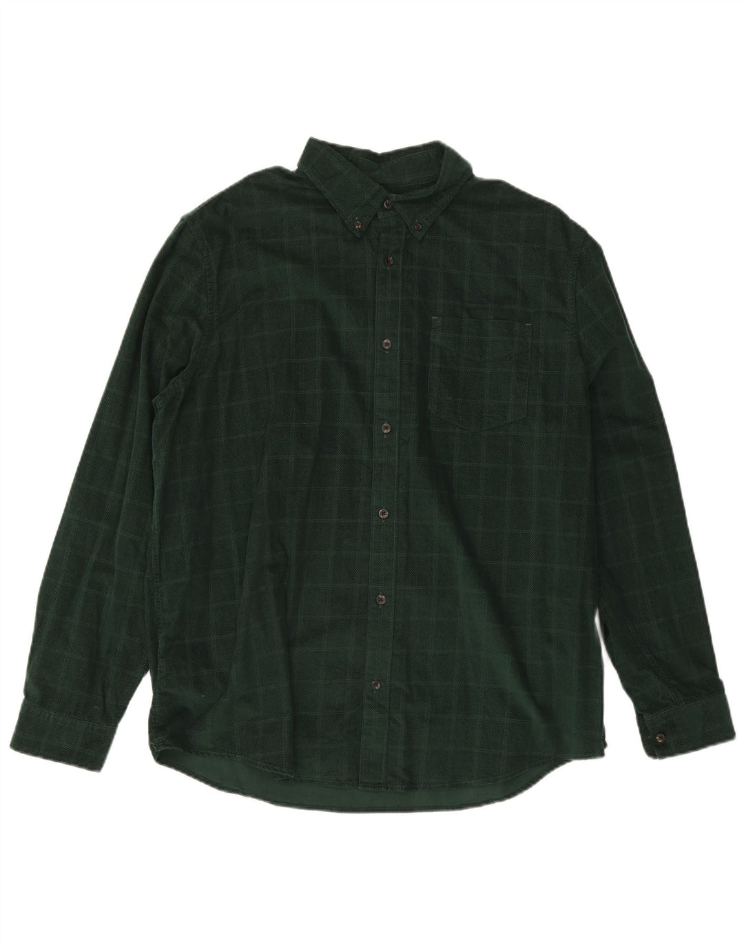 Camicia da uomo Marks & Spencer XL in cotone a quadri verdi