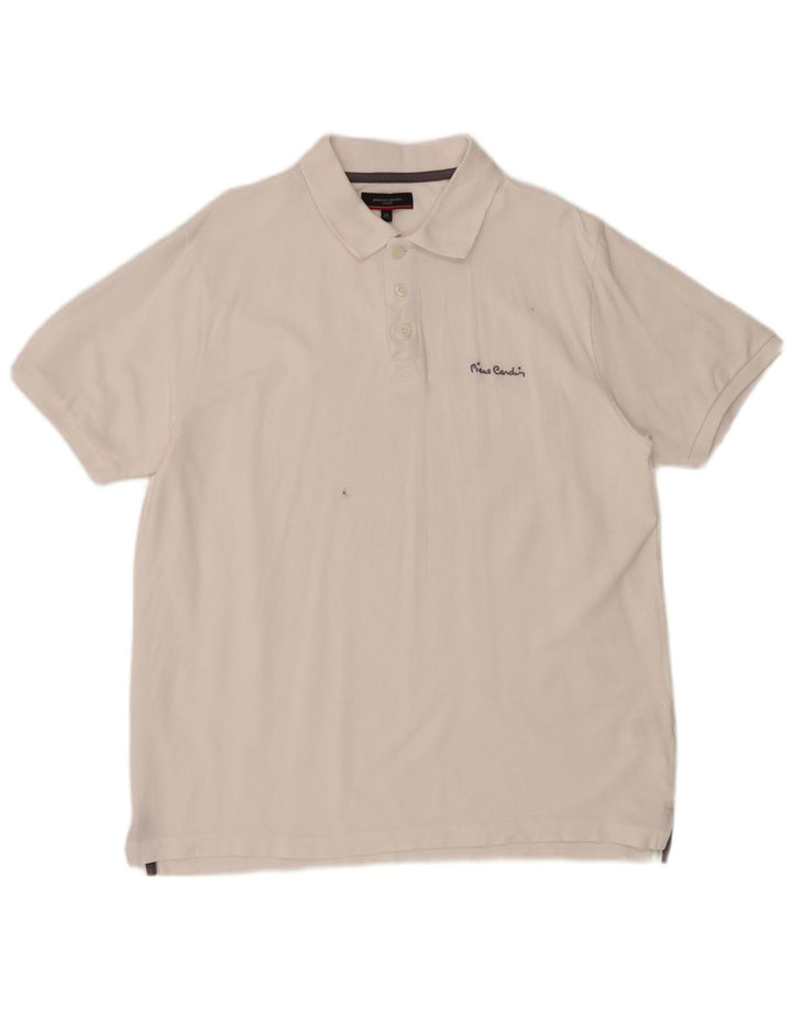 Polo da uomo Pierre Cardin XL in cotone bianco