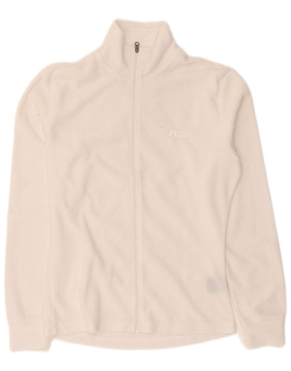 Giacca in pile da donna Fila UK 12 poliestere bianco medio
