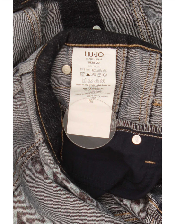 Tuta in denim senza maniche da donna Liu Jo UK 12 cotone nero medio