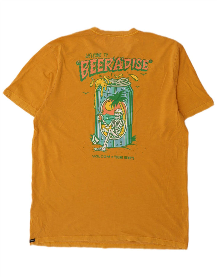 T-shirt grafica da uomo Volcom Modern Fit Top in cotone giallo medio