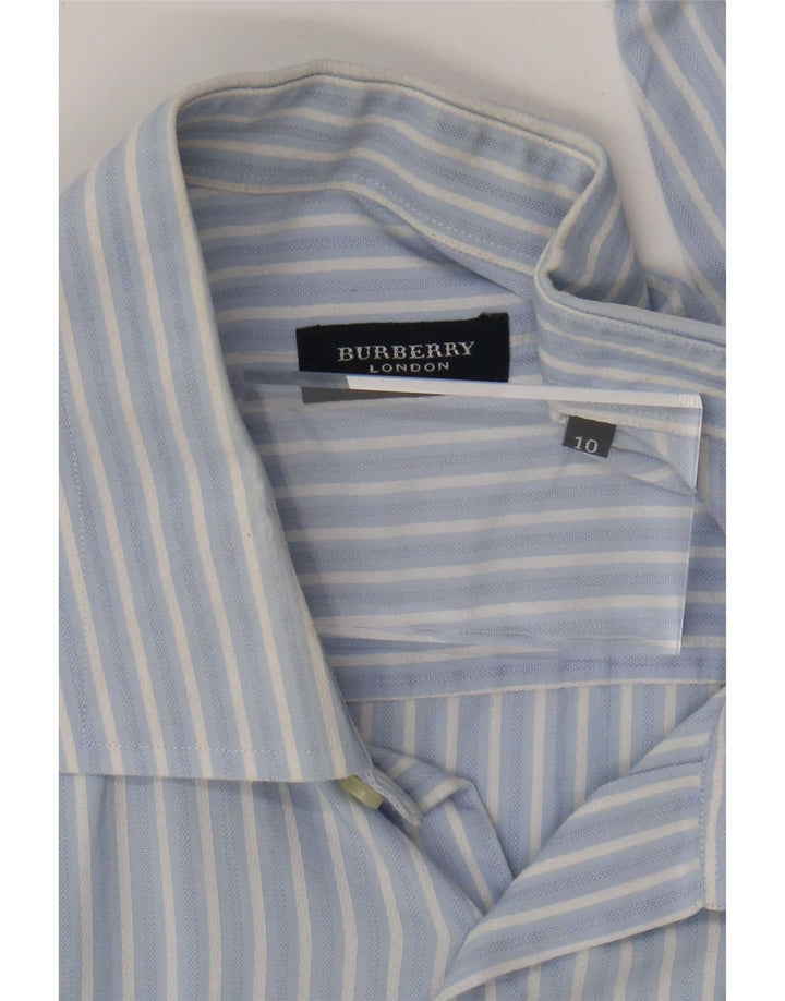 Camicia Burberry Uomo 2XL Gessato Blu