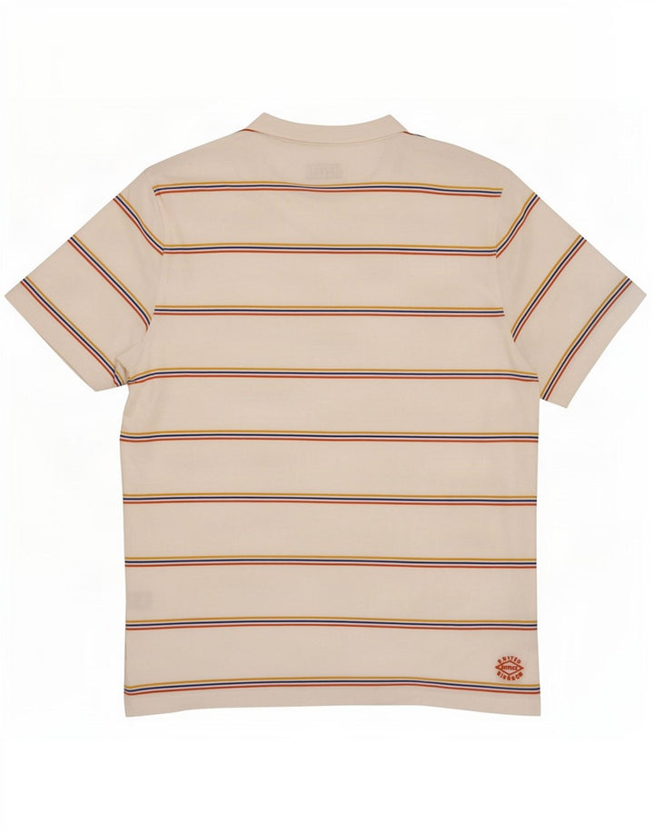 T-shirt da uomo Fat Face Top in cotone a righe bianche grandi