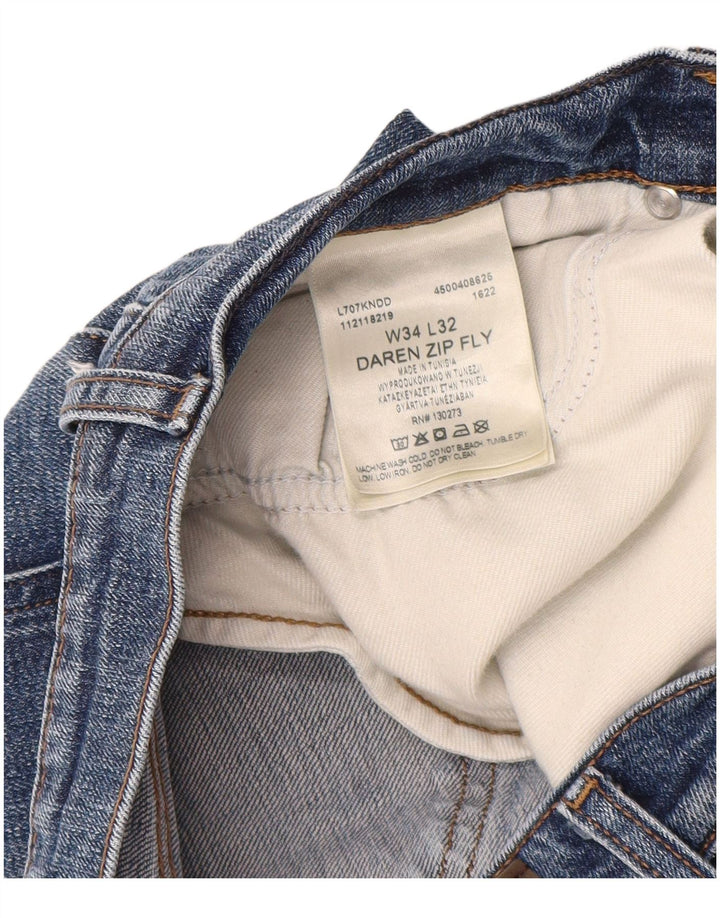 Jeans dritti da uomo LEE Daren Zip Fly W34 L32 in cotone blu