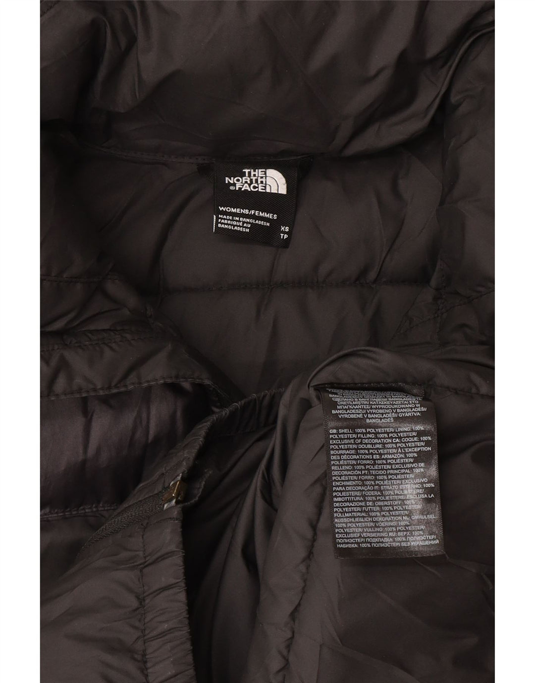 THE NORTH FACE Giacca imbottita oversize da donna UK 6 XS Black Colourblock