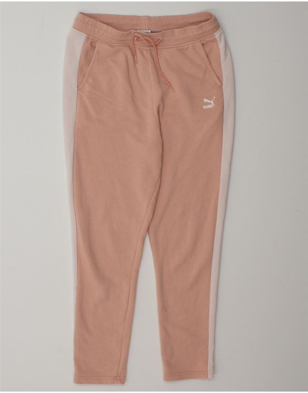 PUMA Womens Tracksuit Trousers Joggers UK 12 Medium Pink Colourblock Vintage Puma and Second-Hand Puma from Messina Hembry 