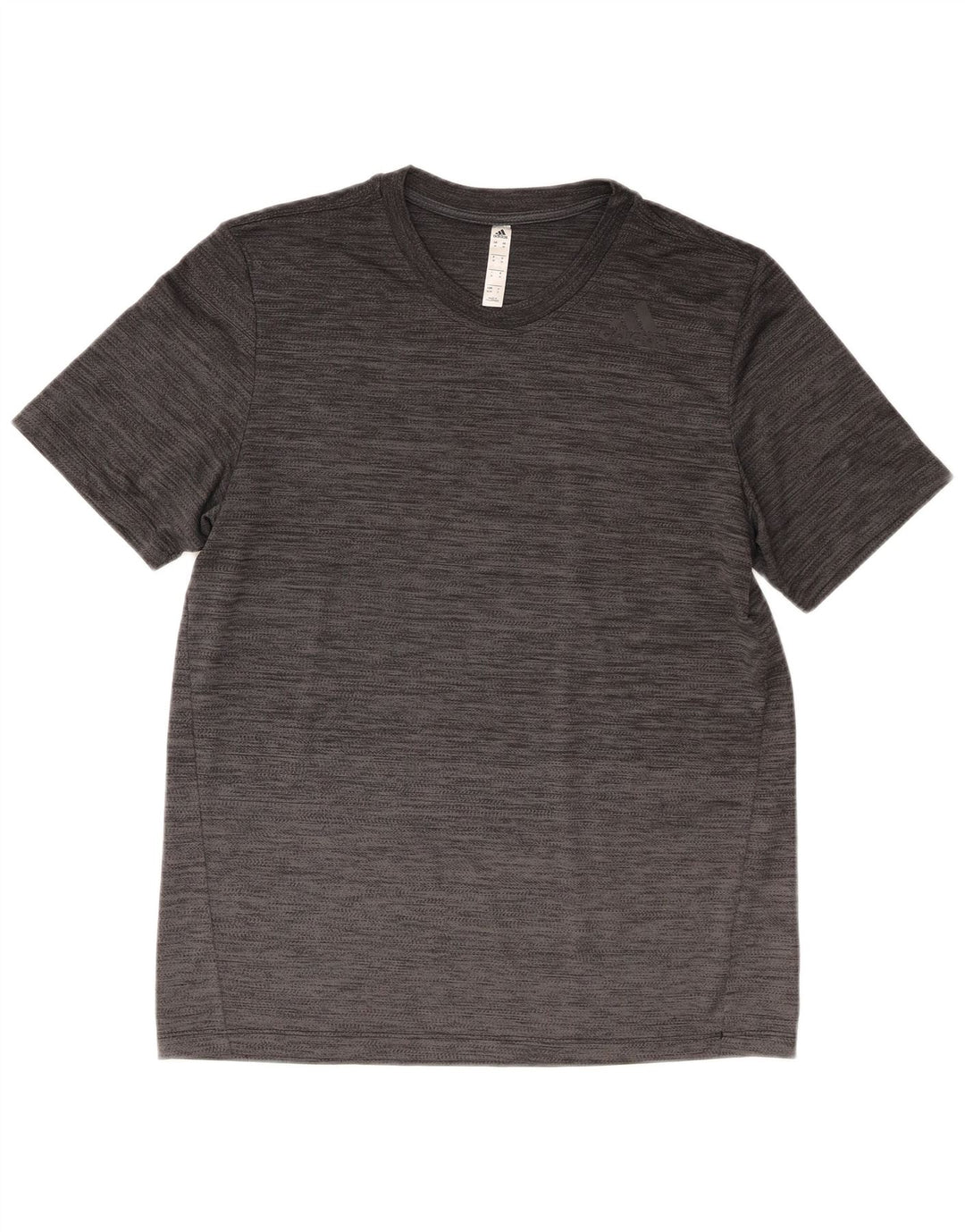 T-shirt da uomo Adidas Top in poliestere chiazzato grigio medio