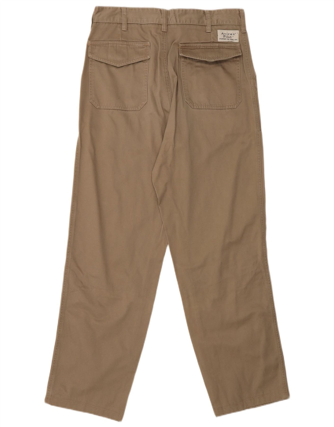 Pantaloni chino dritti da uomo AVIREX W28 L30 in cotone beige