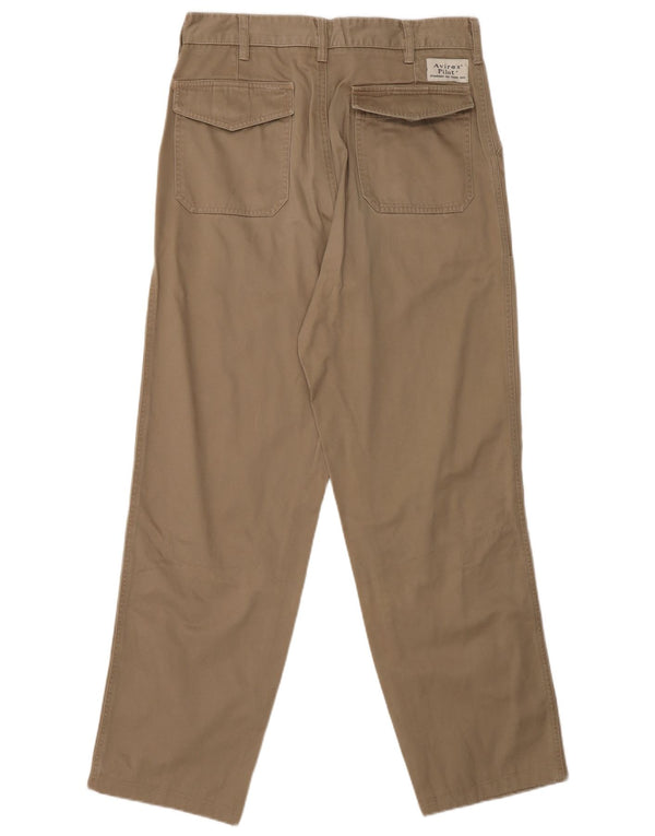 Pantaloni chino dritti da uomo AVIREX W28 L30 in cotone beige