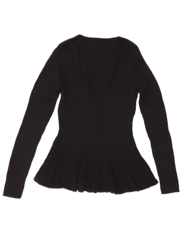 Massimo Dutti Womens Cardigan Sweater UK 8 Small Black