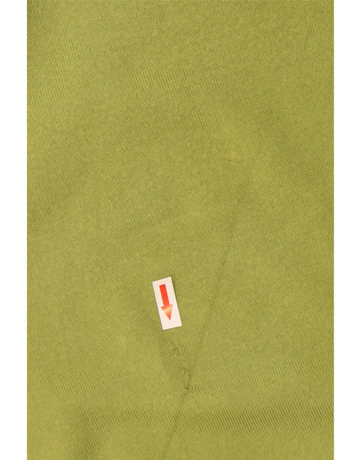 Maglione da uomo con scollo a V Hackett in lana merino verde medio