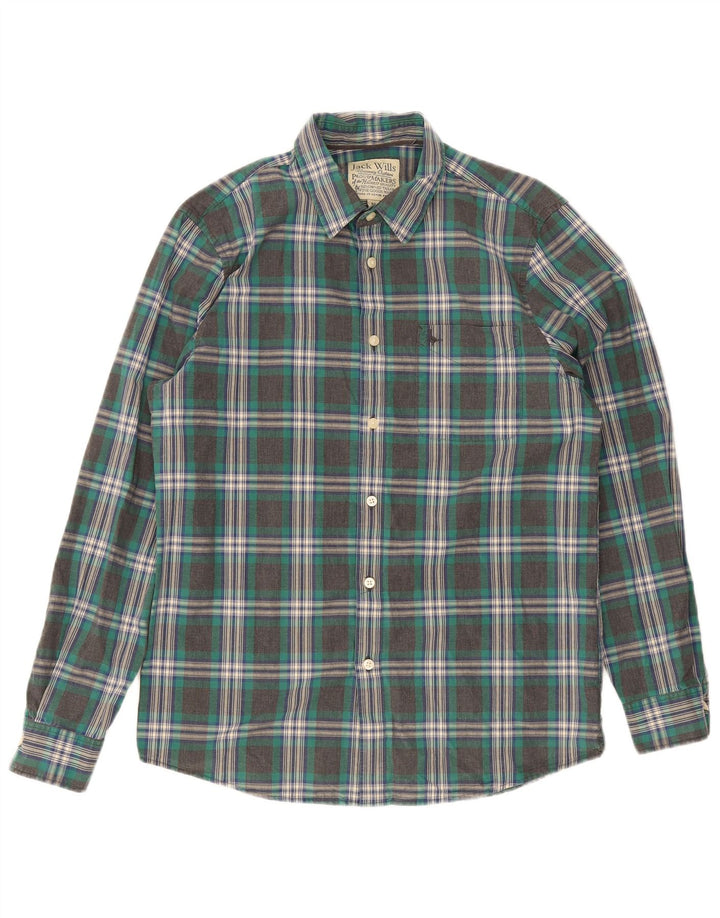 Camicia da uomo Jack Wills in cotone a quadri verde medio