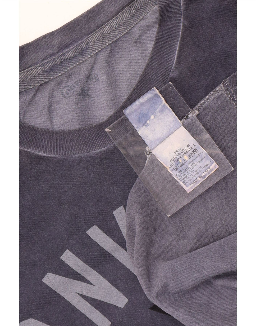 T-shirt grafica da uomo Converse Top in cotone blu navy medio