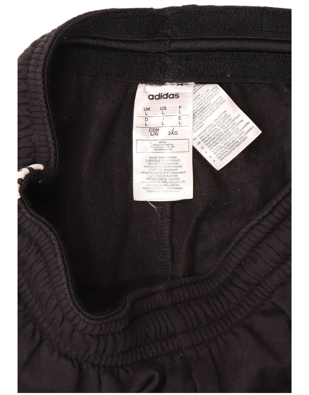 Pantaloni da tuta da donna ADIDAS UK 14 grandi in cotone nero