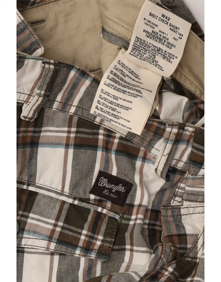 Pantaloncini cargo da uomo Wrangler W42 2XL cotone a quadri multicolore