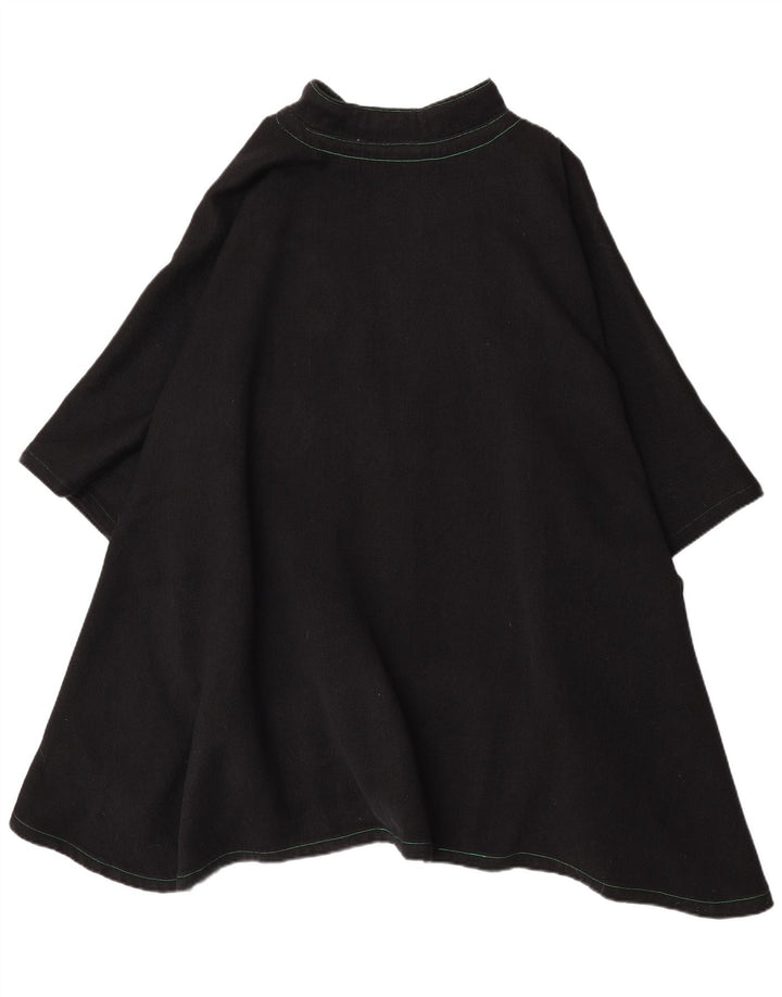 Abito poncho vintage da donna, taglia unica, nero