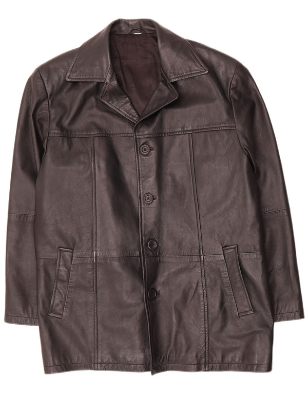Giacca in pelle vintage da uomo UK 40 grande nera