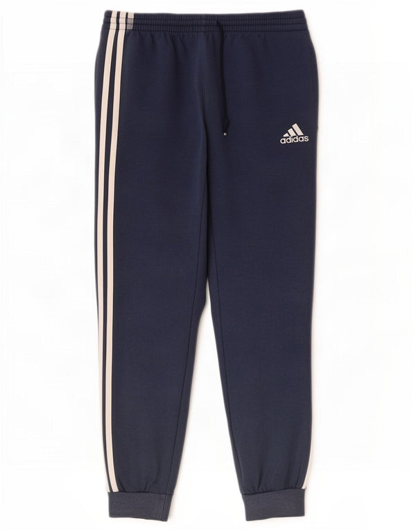 Pantaloni da tuta da uomo Adidas Joggers UK 36/38 Small Blu Navy Cotone